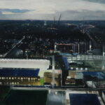 A night like this (at White Hart Lane). Oil/canvas. 22x35 cm.